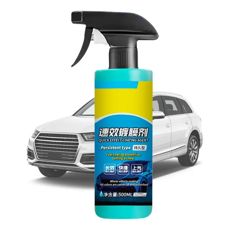 コーティングリニューアル剤スプレー車のペイント修復剤-500-ミリリットルクイック高光沢研磨液-uv-保護疎水性インテリア用