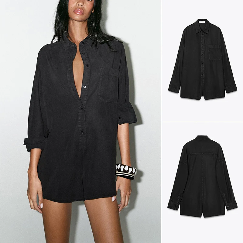 

Летний новый дизайн, утягивающие цельные брюки ort Sle Long Sve, комбинезон с отложным воротником, высокая талия, прямые брюки, полиэстер...