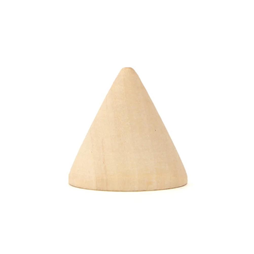 

Creative Cone Shape Necklace Holder Jewelry Display Organizer Wooden Storage Rack for Home Showcase Shop (White)