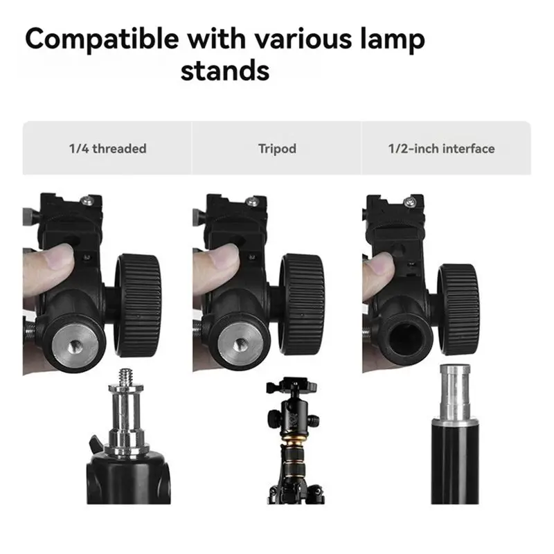 【SLEEK 】D-Type Flash Adapter Swivel Light Stand Bracket Umbrella Holder Hot Shoe Trigger For Photography For Lighting