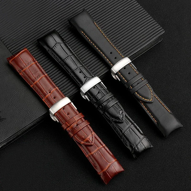 حزام ساعة من الجلد الطبيعي لتيسو T035 كوتو تي 035627 أ ت 035407 سوار ساعة رجالي ناعم ومريح منحني 22 23 24 ملم