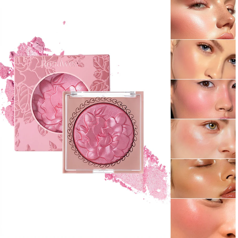 Portable Face Makeup Palette Mashed Potato Texture Highlighter Bronzer Blush Powder Waterproof Natural Shading Nose Shadow Tools