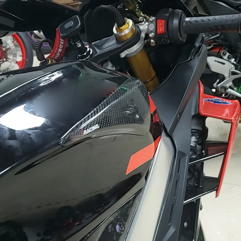 For Aprilia RSV4 TUONO V4 2021-2023 Motorcycle Carbon Fiber Fuel Tank Guard Housing Decorative Protection Slider