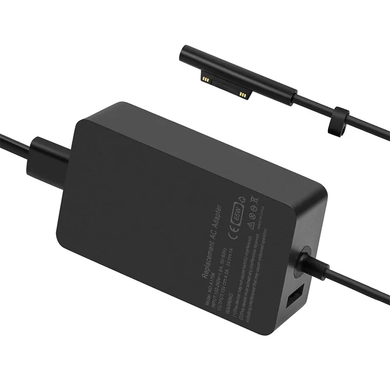 Laptop Charger 65W Adapter Compatible for Microsoft Surface Pro 9/8/X/7/6/5/4/3 Surface Laptop 5/Studio/4/Go/3/2/1 Surface Book