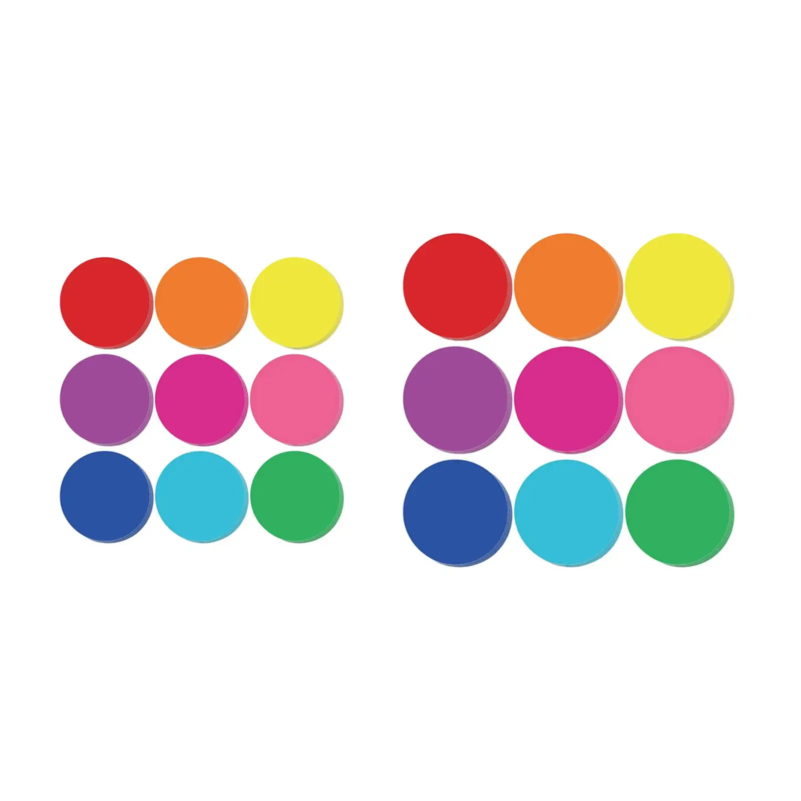 Circle Cutouts Paper Set 108 Pieces with Glue Stickers Thick Cardstock for Bulletin Board and Party Banners