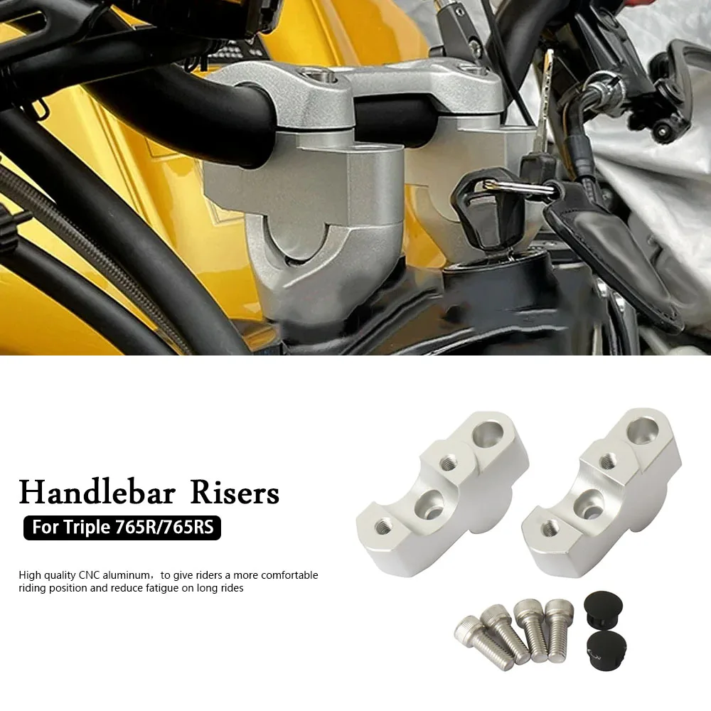 

For STREET TRIPLE 765R New Motorcycle Accessories Handlebar Risers Mounting CNC Aluminum Kit Street Triple 765RS 765 R RS