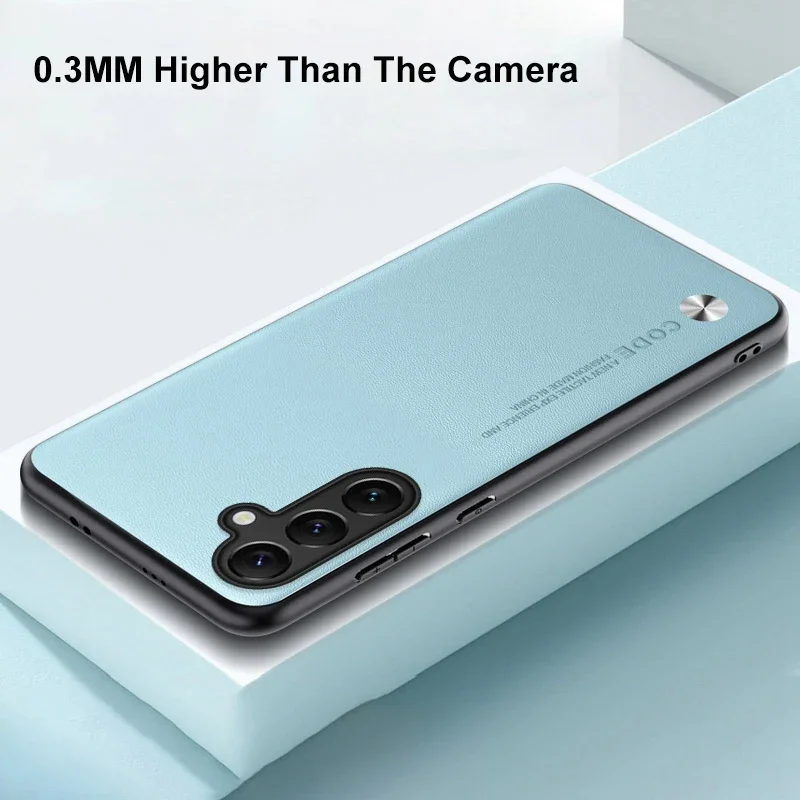 Silicone Protection Case For Samsung Galaxy A55 A35 A25 A15 5G Luxury Matte PU Leather Phone Case For Samsung A15 4G Cover Coque
