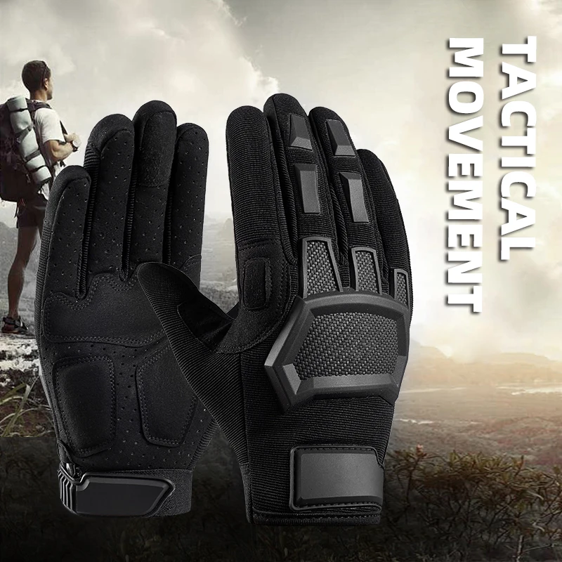 Tactical Gloves Antiskid Touch Screen Men\'s and Women\'s Full Finger Gloves Thickened Breathable Bicycle And Motorcycle Gloves