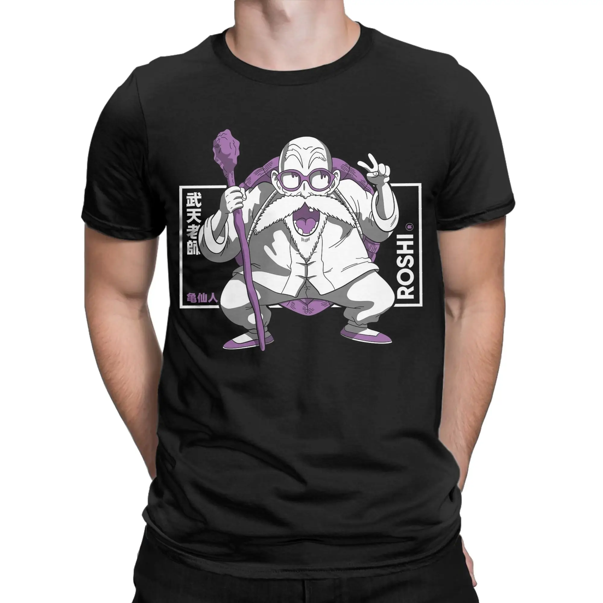 Master Roshi D-Dragon Ball T Shirt Men 100% Cotton Fashion T-Shirts Crewneck Tees Short Sleeve Clothes Gift