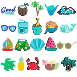 Hot Sale PVC Summer Beach Shoe Charms Pin for Crocs Accessories Bracelet Wristband DIY Decoration Girls Women Party Gifts