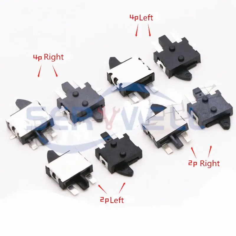 10pcs MPU-1036 Limit Switch Flash Door Reset Switch Jog Detection Button Switch KFC-W-08AB-2P/4P 2Pin 4Pin Left Right