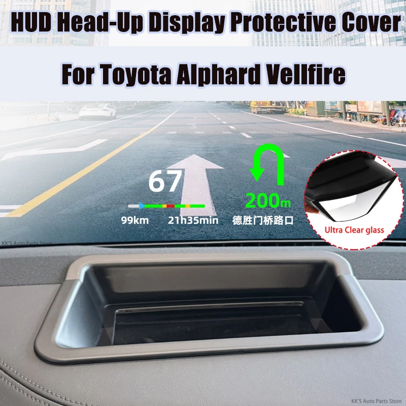 HUD Head-Up Display Protective Cover / Dashboard Dust Cover for Toyota Alphard Vellfire, Car Interior Accessories