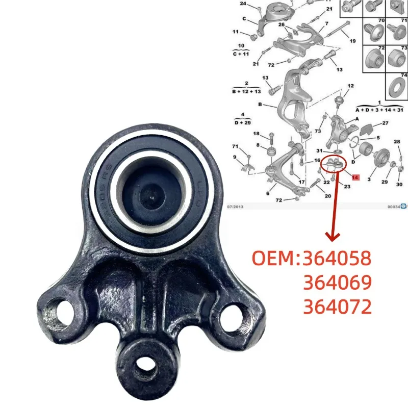 364058-364069-364072-adapte-pour-peugeot-407-citroen-308-joint-a-rotule-du-bras-de-commande-inferieur