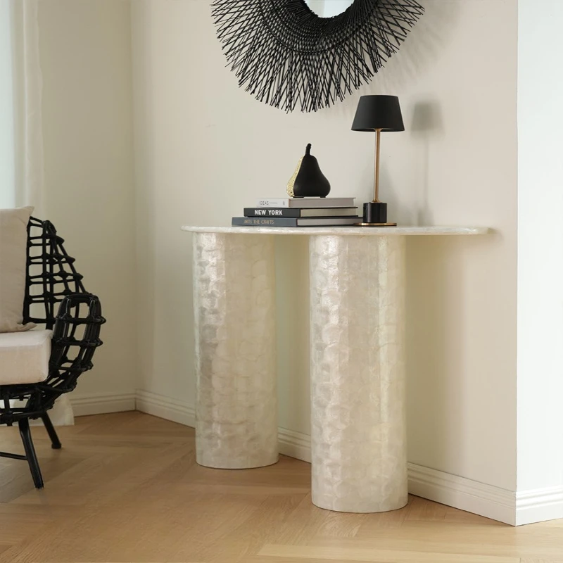 

Shell art creative entryway counter table side table
