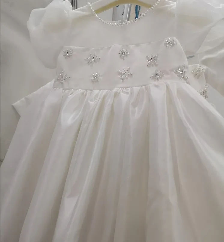 Vestidos de bautizo con cuentas para bebés, tutú de gasa, vestidos de fiesta de boda para recién nacidos, primera comunión, cumpleaños para niños de 1 a 8 años, nuevo