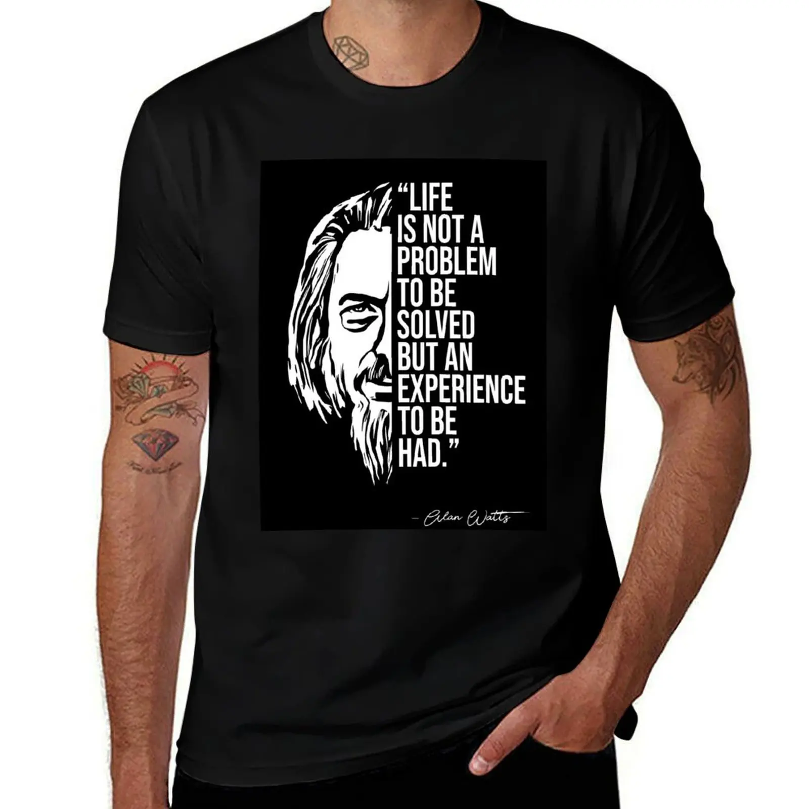 

Alan Watts quote, quotes T-Shirt t shirts with prints t shirt for man t shirt man luxury T-Shirt