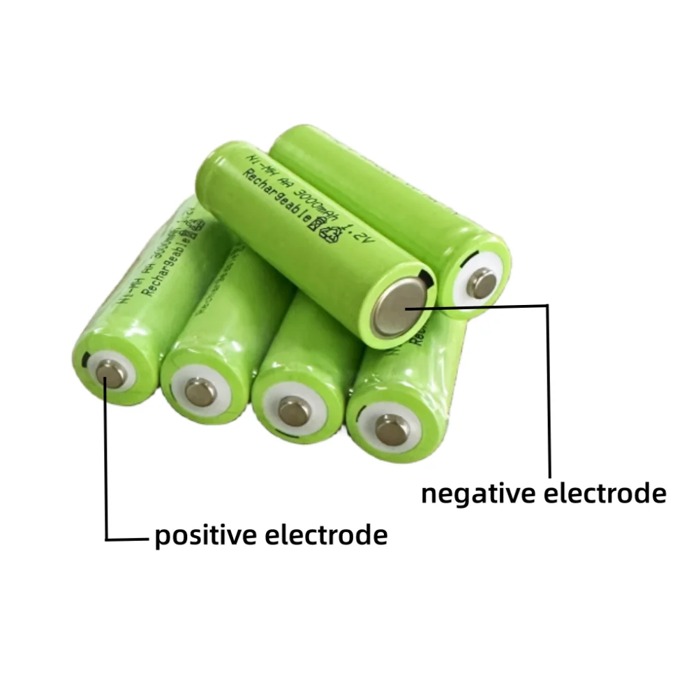 New AA 1.2V 3000mAh Rechargeable Ni-MH Battery for battery replacement of electric shavers, toy cars, remote controls, etc