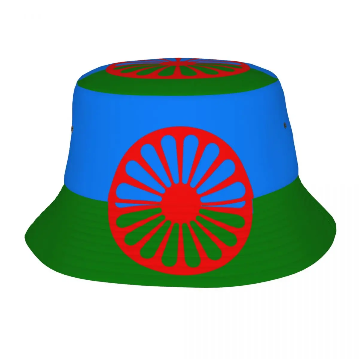 

Unisex Bucket Hat Flag Of The Romani People Spring Headwear Lightweight Outdoor Fishing Caps Ispoti Hat Gifts Idea