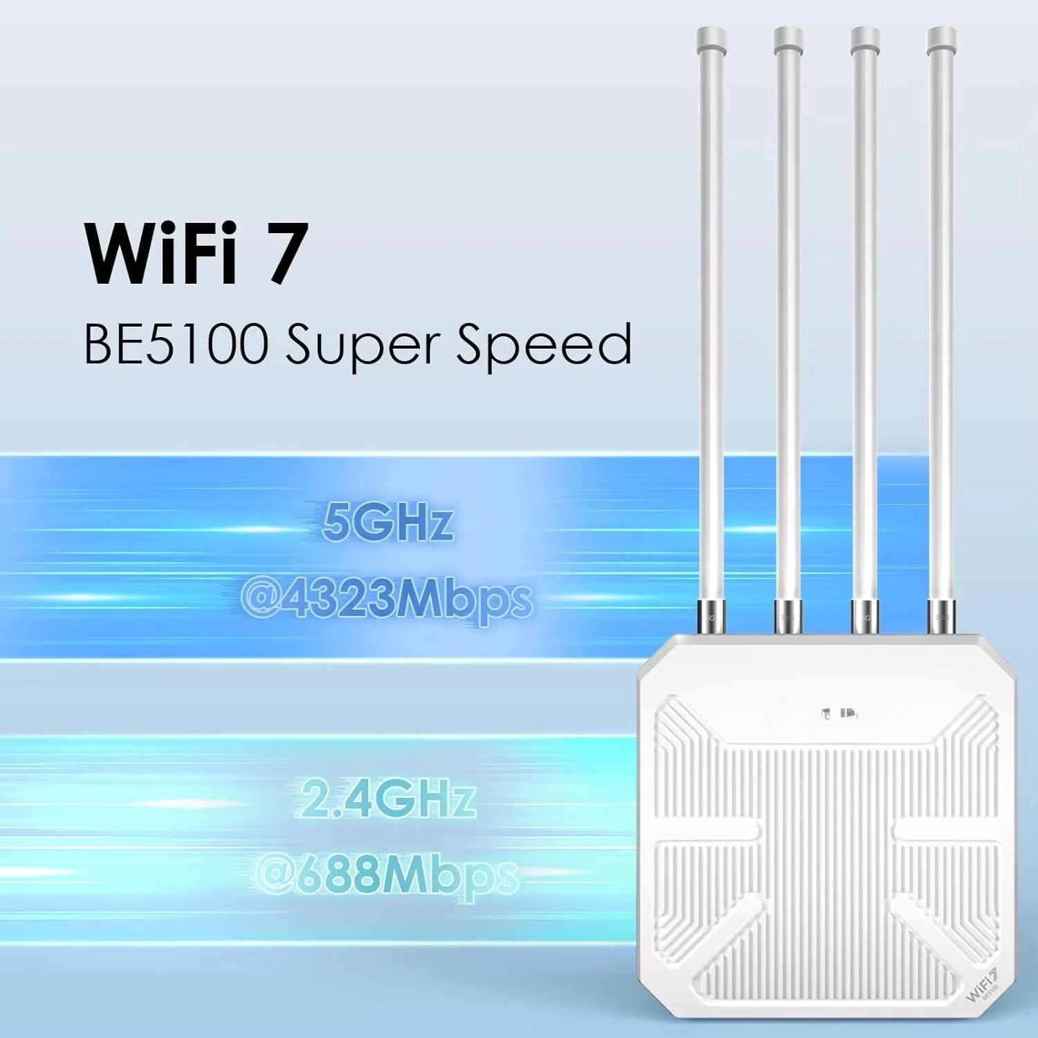 Wavlink 573HBE2  PoE  Wifi7  BE5100 Access Point Range Extender High-Speed Dual Band Repeater Long-Range Aerial for Outdoor