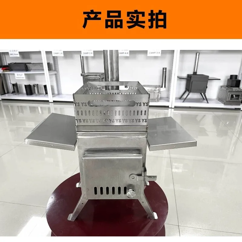Stainless Steel Sauna Stove for Outdoor Camping Tent Wood Burning Heater Portable Folding Firewood Stove for Home Use