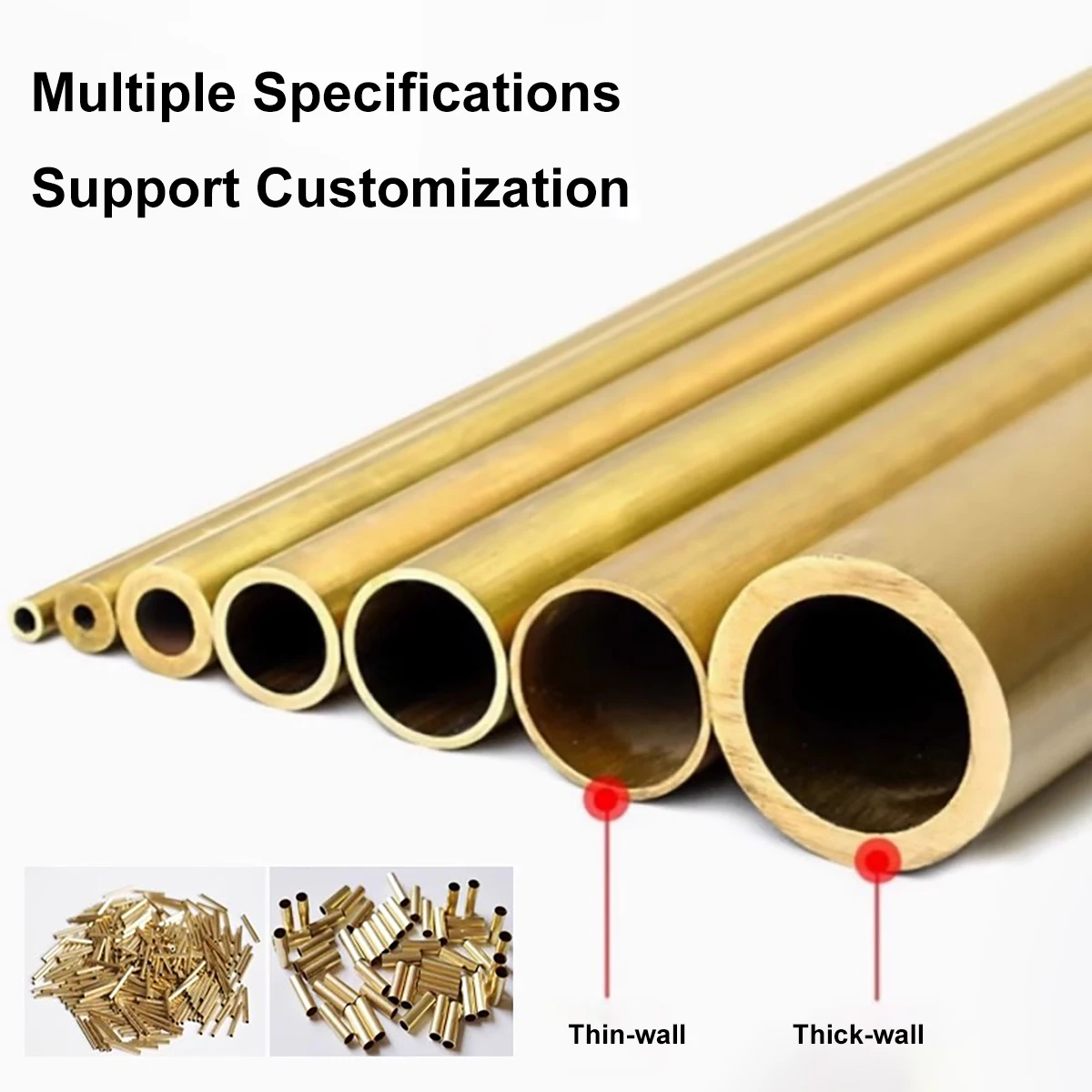 H59 Brass Tubes ID 6/7/8/9/10-27mm OD 13 14 15 16 17 18 19 20mm-30mm Length 500mm Brass Pipe Tube Modelmaking Rod Cutting Tool