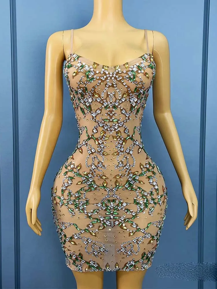 Wysokiej jakości sukienka z siateczki z seksownymi ramiączkami, wykonana metodą hot stamping, nowa kolekcja 2025, modna odzież damska na zamówienie.