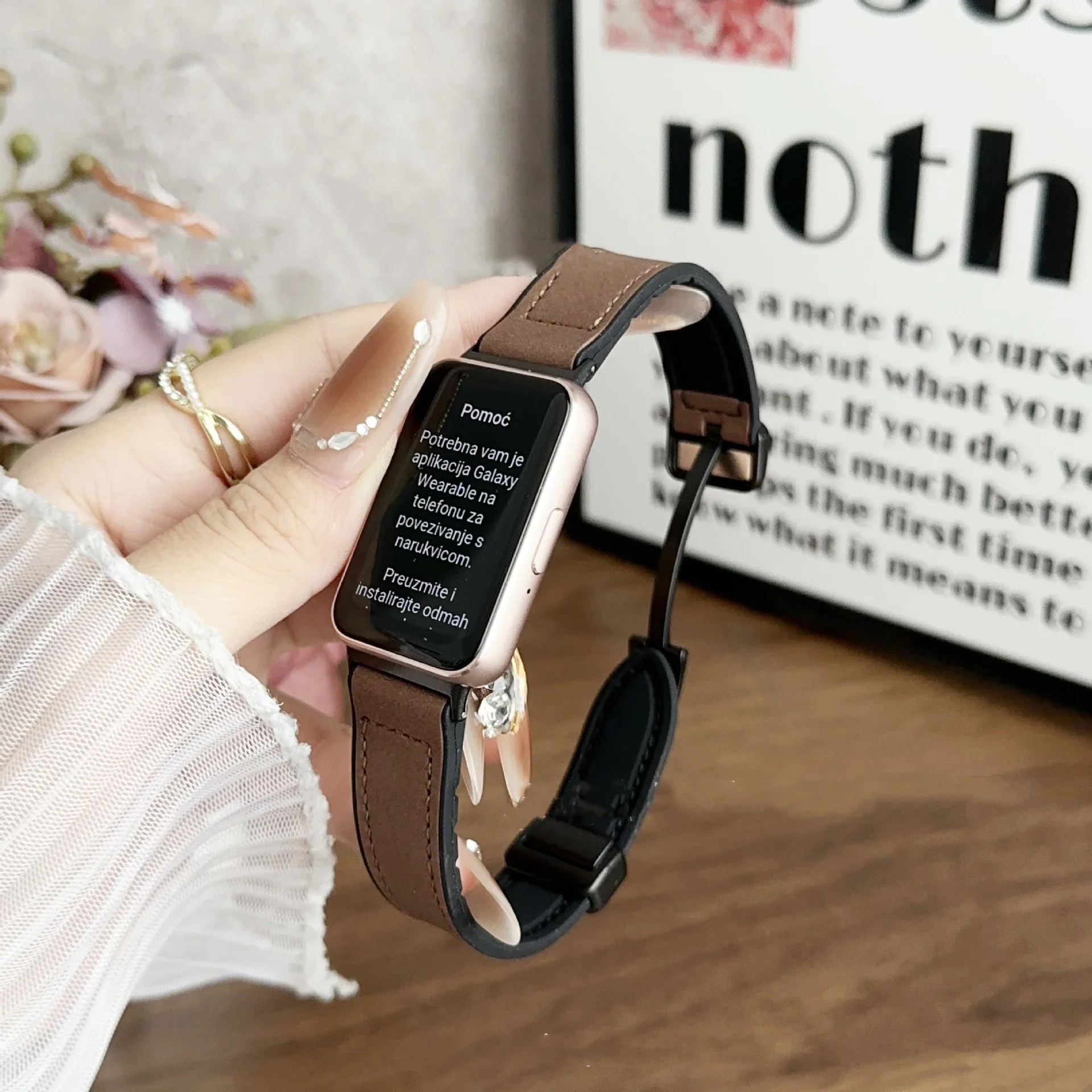 لسامسونج غالاكسي صالح 3 سوار خمر حزام الساعات كوريا ل غالاكسي صالح 3 حزام مغناطيسي SM-R390 معصمه استبدال الفرقة