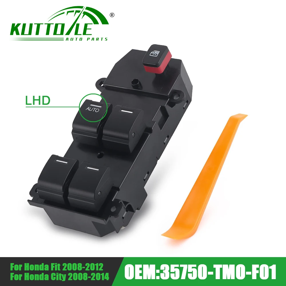 

35750-TMO-F01 35750-TM0-A01 Electric Power Window Main Lifter Control Switch Button For Honda City Fit 2008-2014 35750-TM0-F01