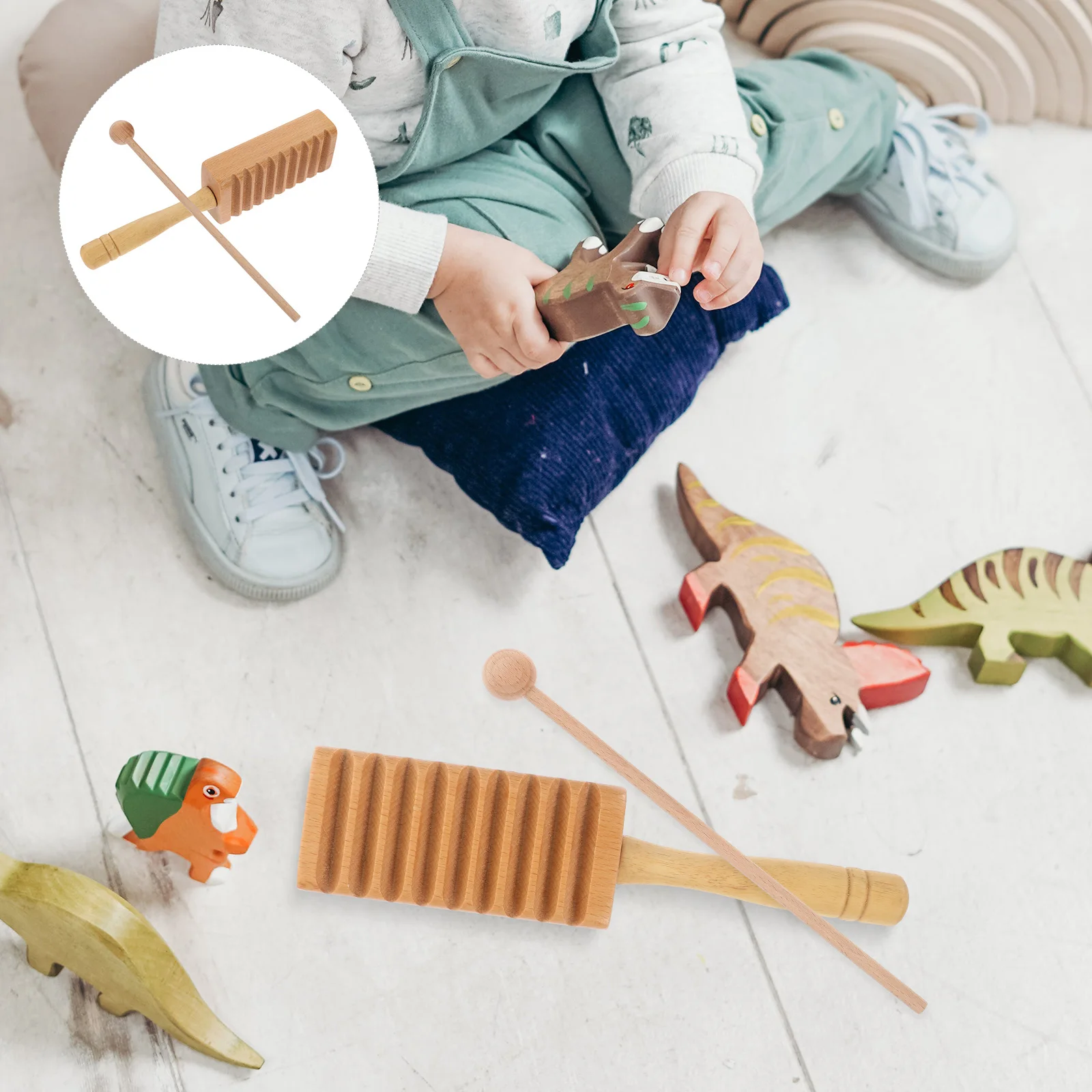 

Wooden Guitar Children's Percussion Instrument Toddler Toys for Boys Music Kids