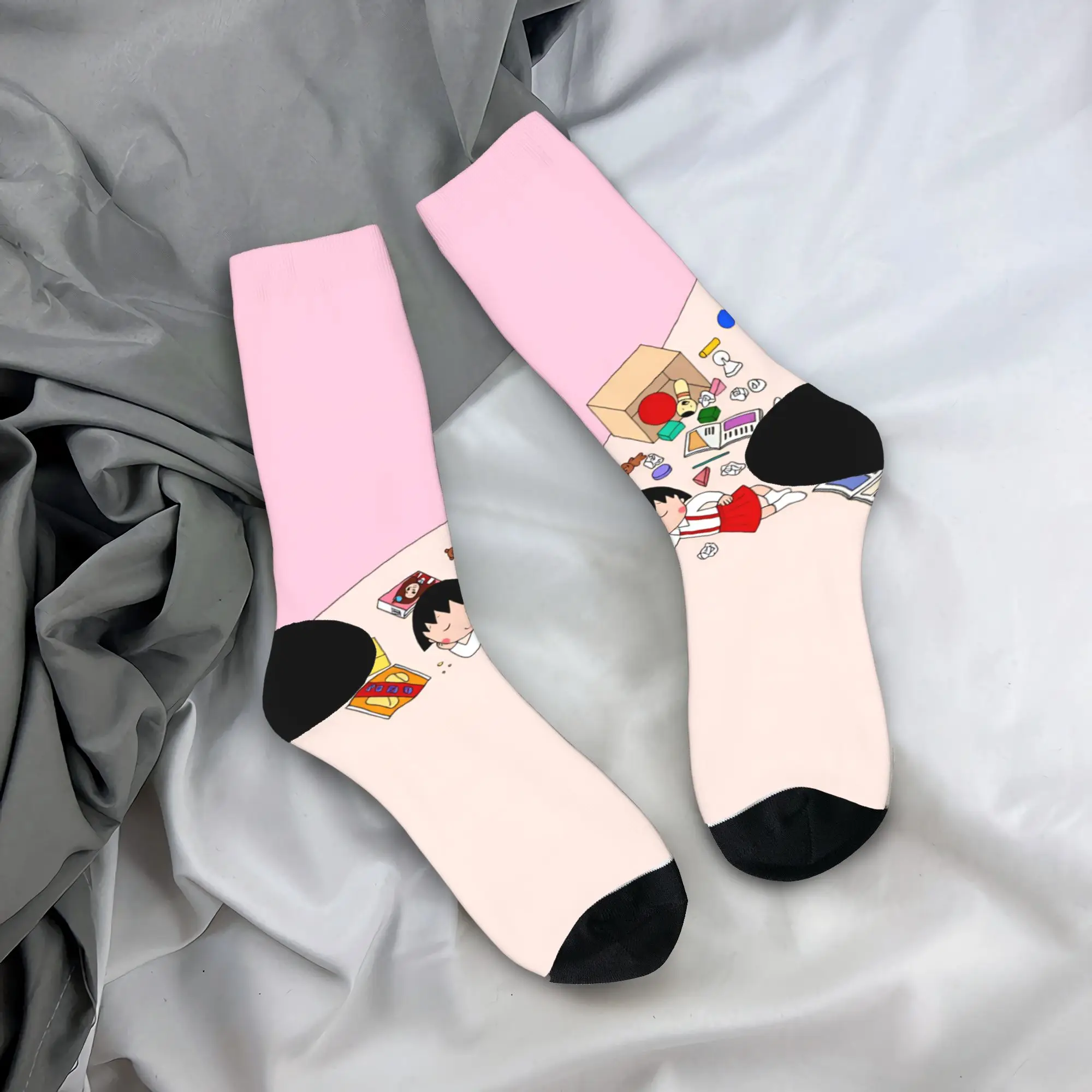 Men Socks Chibi Maruko Chan  Stockings Autumn Fashion Comfortable Socks Design Outdoor Non Slip Socks