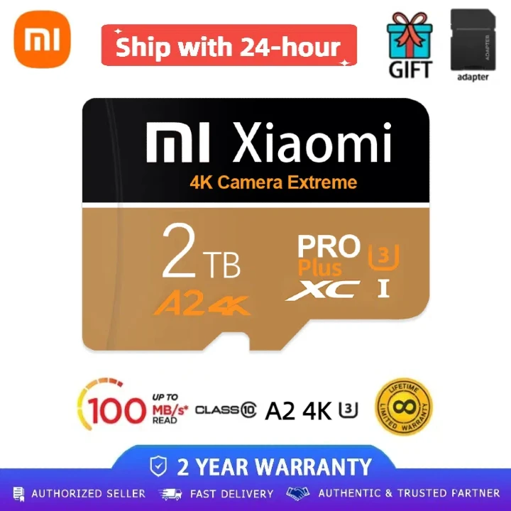 Cartão de Memória Xiaomi High Speed Micro, TF Cartões para Nintendo Switch, PS4, Ps5 Game, Original, V60, U3, 1TB, 2TB, 512GB