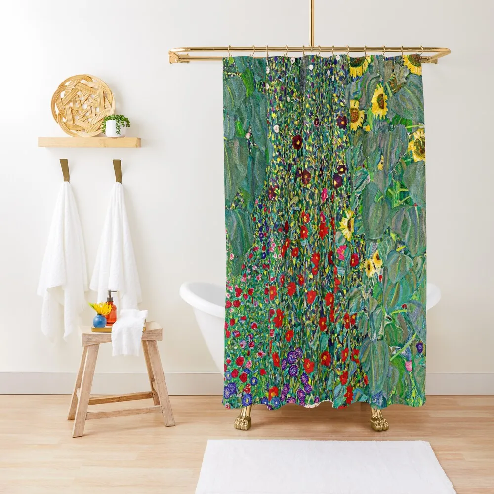 

Farm Garden with Sunflowers 1907 - Gustav Klimt Shower Curtain Bathroom Showers Elegant Bathroom Window Curtain