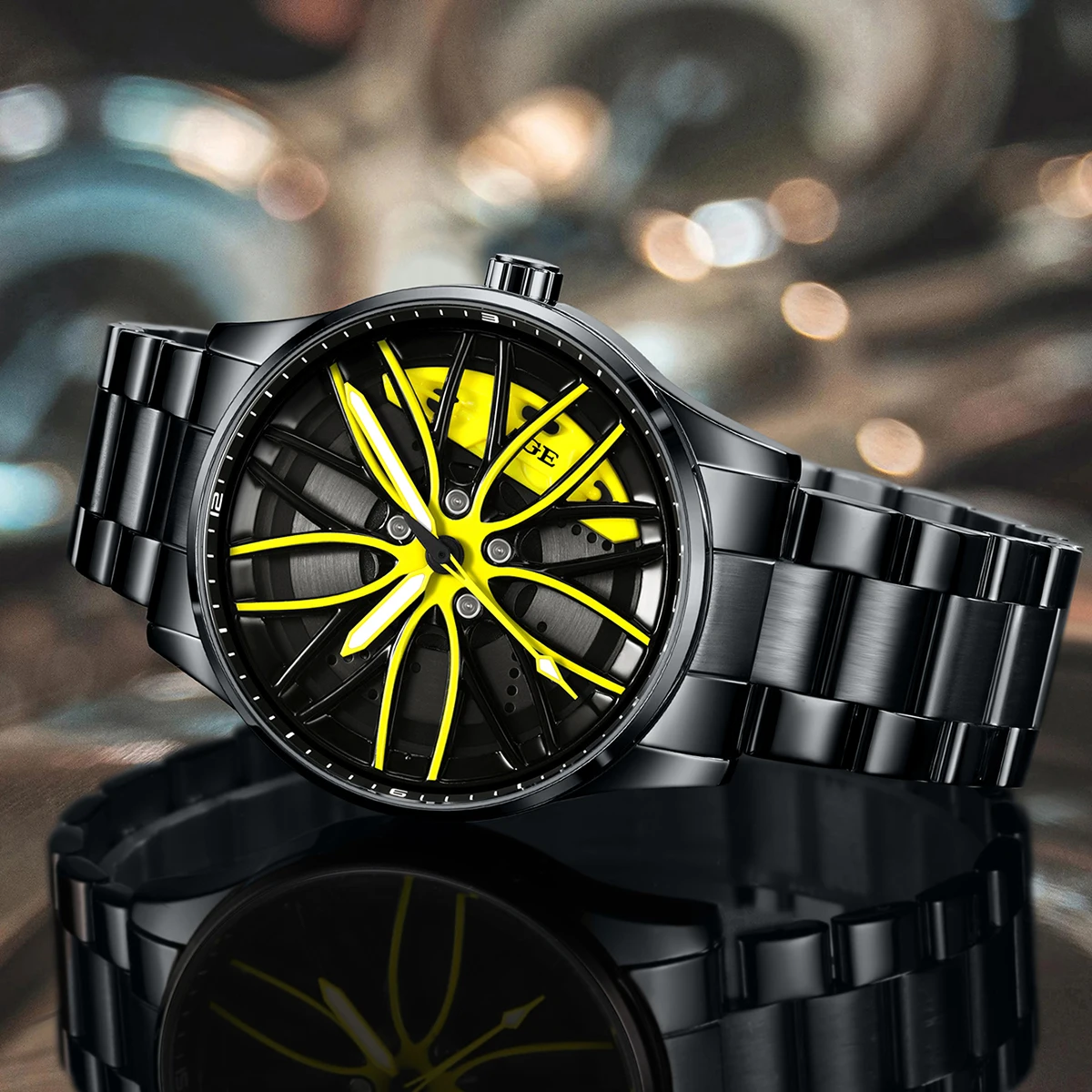 Reloj LIGE de lujo para adolescentes, reloj deportivo giratorio resistente al agua con llanta para coche, reloj para hombre, relojes de cuarzo más vendidos a la moda de alta calidad para hombre