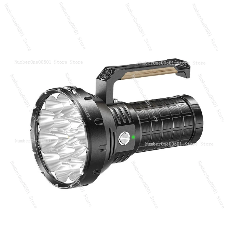 

48000 Lumen Solar Rechargeable Xenon Flashlight - Super Bright Long Range Search Light for Outdoor Emergency Hunting Camping