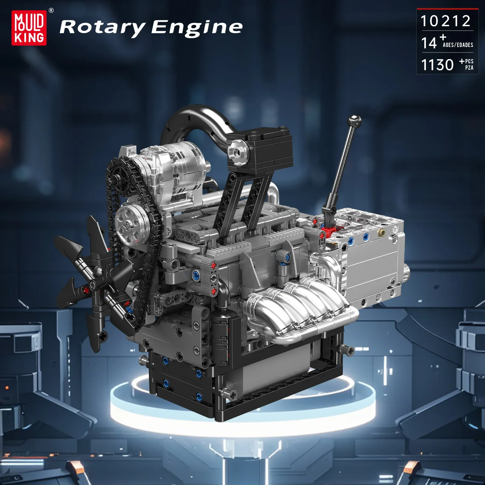 

Mould King 10212 Rotary Engine with Gearbox Building Blocks Simulation Model Motor Control Desktop Ornaments Kids Toys Gifts