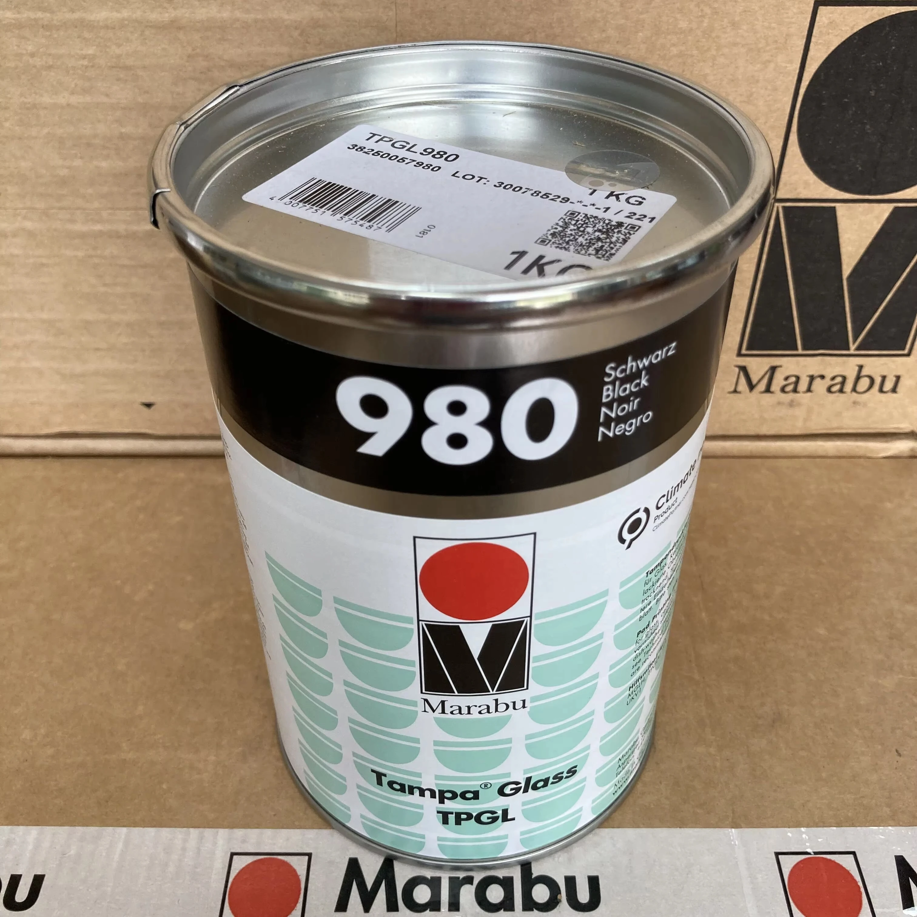 FOR Marabu TPGL980 Black Ceramic, Metal & Glass Ink – High-End Pad Printing Ink