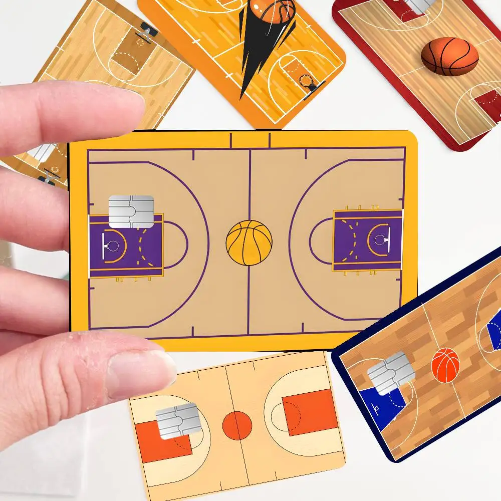Lastest Basketball Court Frame Game Anime Sticker Film Skin Cover Case for Small Large No Chip Debit Credit Card Front Side