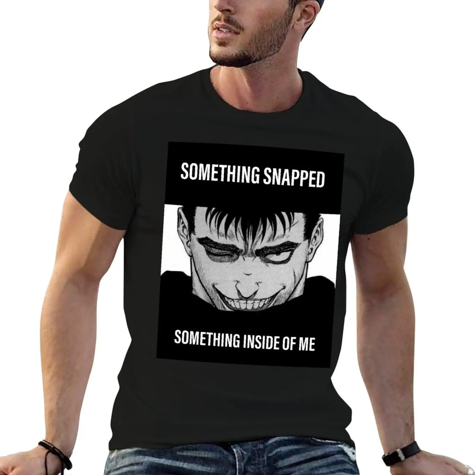 Guts Smiling Something Snapped Something Inside of Me T-Shirt Plus Size Short Sleeve T-Shirt