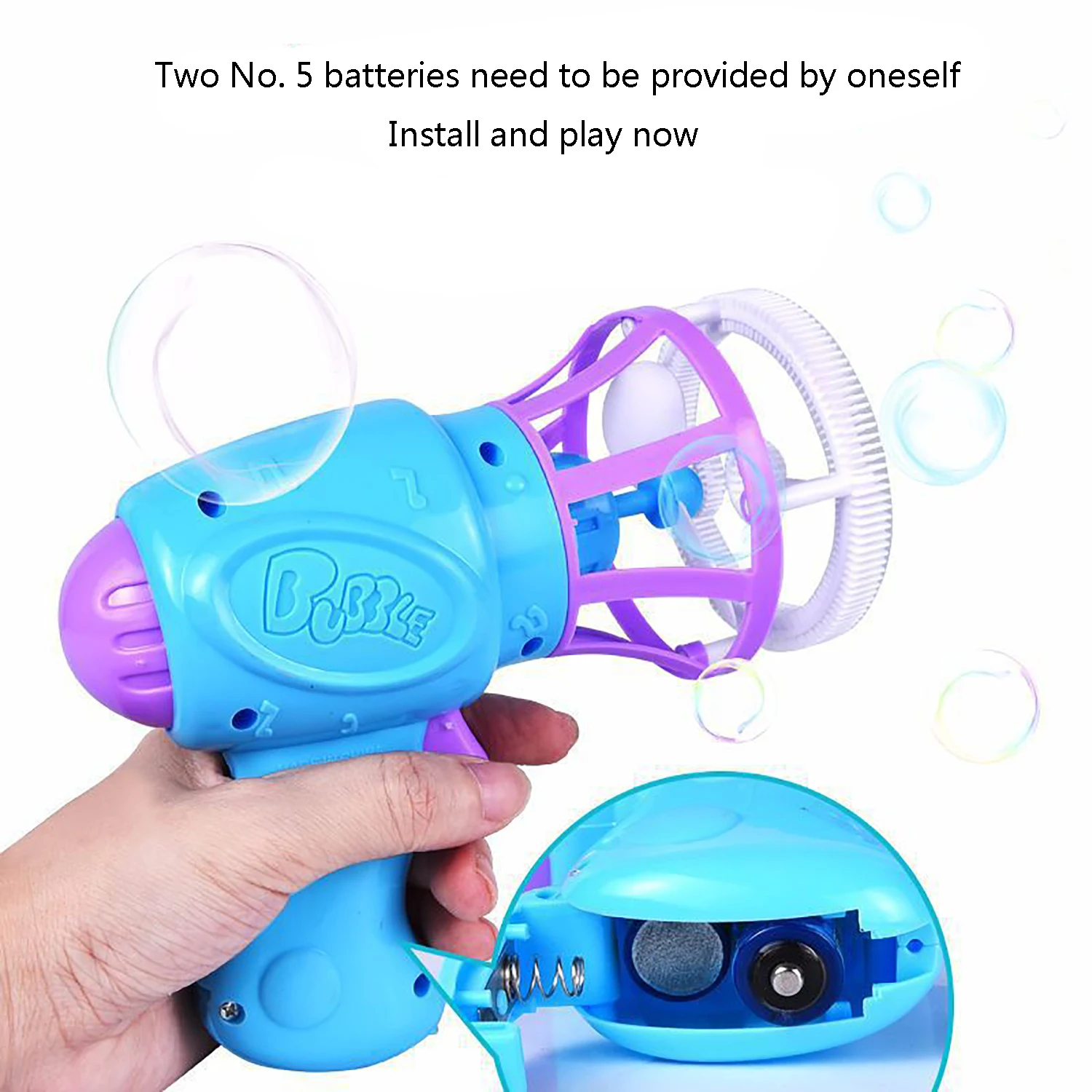 Children's Electric Bubble Machine Multi hole Bubble Fan 2-in-1 Outdoor Interactive Toy