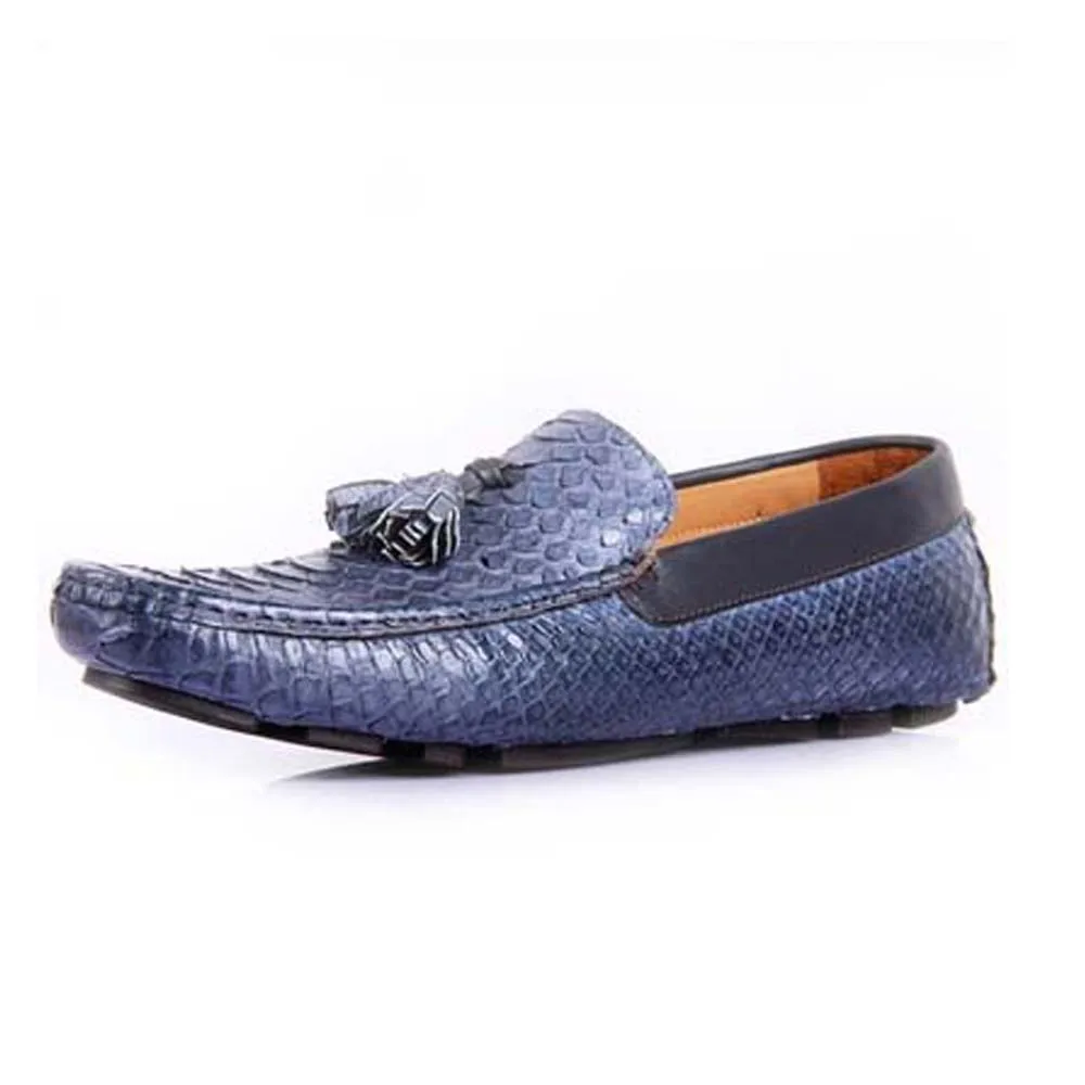 hulangzhishi new male Python skin  men snake leather shoes  leisure  sailing  Men's shoes  Genuine leather men Doug shoes