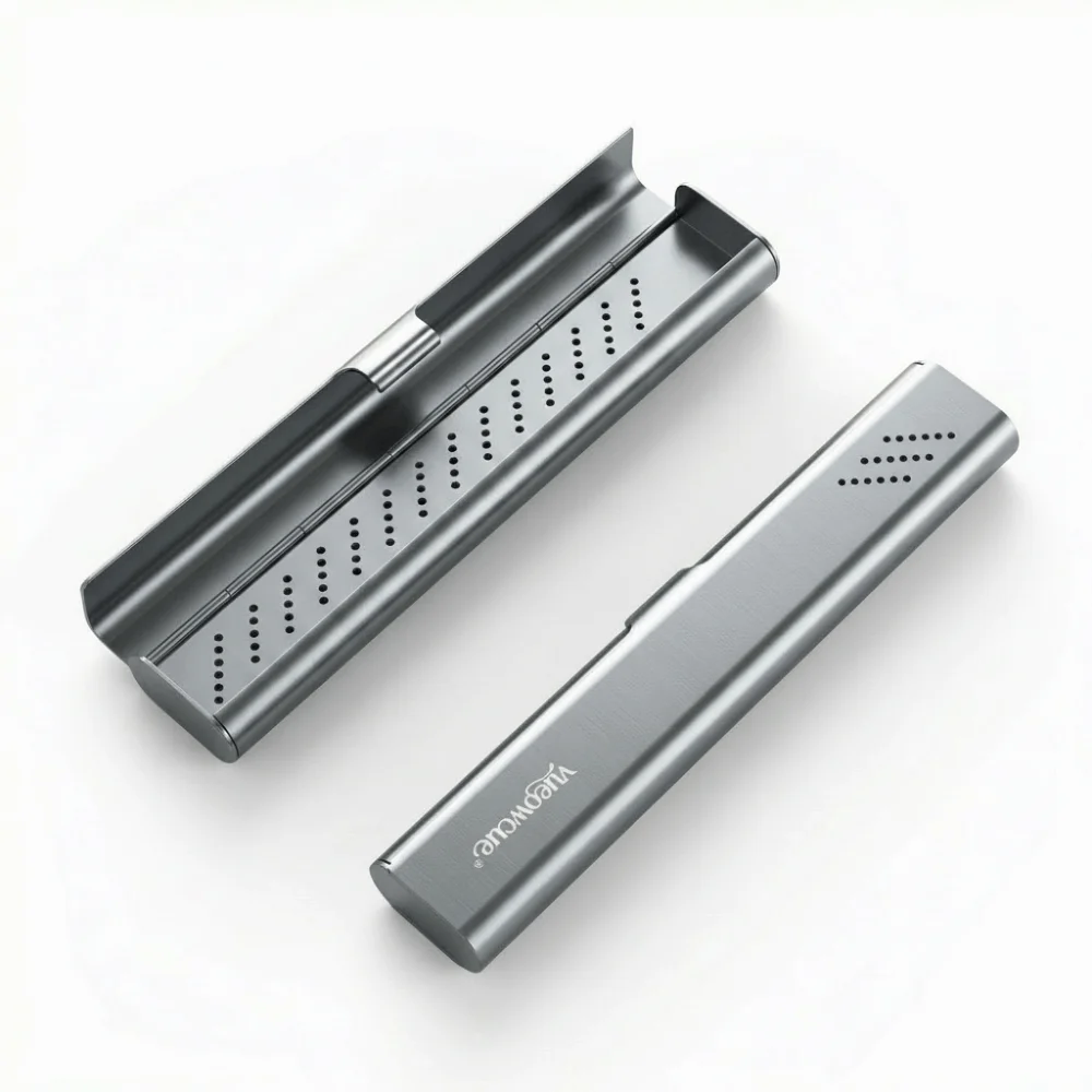 Aluminum Material Aluminum Toothbrush Case Empty Design Durable Construction Toothbrush Box Container Compact Container