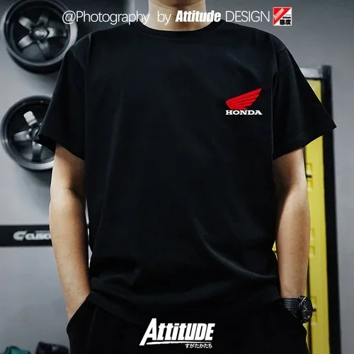 

Honda CBR Motorcycle 100% Cotton T-shirt Non-double Gold Wing Clothing Riding Clothes Motorcycle Short-sleeved Men's Versatile