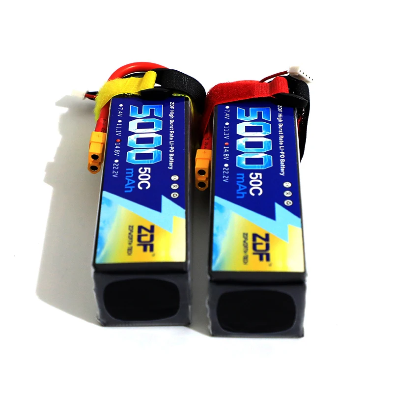 ZDF Battery 14.8V 5000mAh 50C 100C 4S RC LiPo Li-Poly Battery XT60/XT90/T Plug  for Helicopter Quadcopter Boat Car