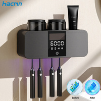 Electric Toothbrush Sterilizer UV Toothbrush Sanitizer and Holder Air Drying Toothbrush Holders with Wall Mounted for Bathrooms