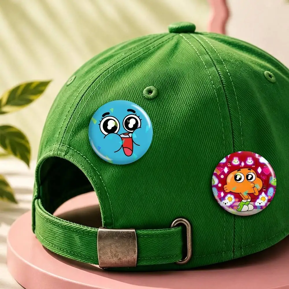 Funny G-Gumball x DarwinS Round Badge Pins Creative Pins Bag Decor Accessories Fan Collection Gifts for Friends
