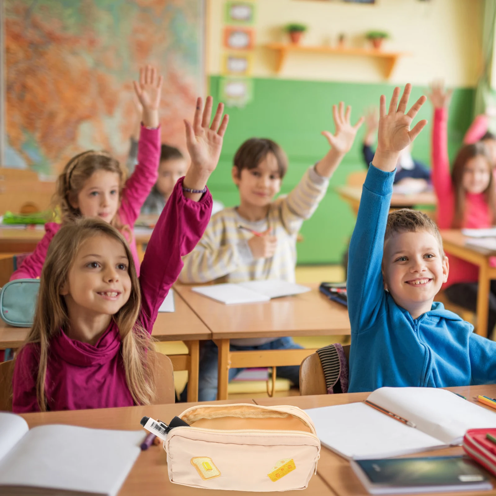 

Pencil Case Large Capacity Polyester Material Zipper Design Durable School Supplies ganizer Storage Solution For Students