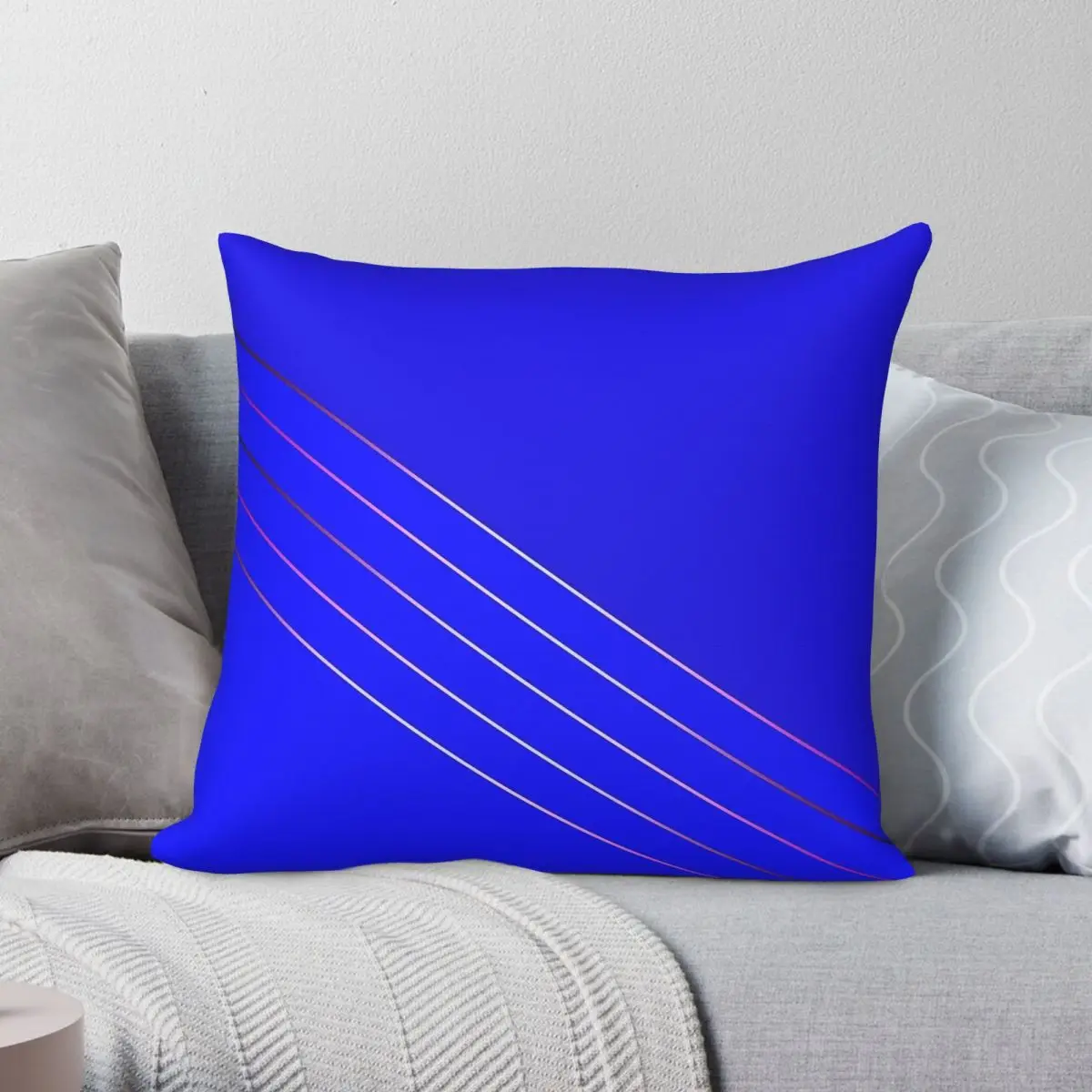 Victoria Indigo Cobalt Blue Square Pillowcase Polyester Linen Velvet Pattern Zip Decor Throw Pillow Case Home Cushion Cover