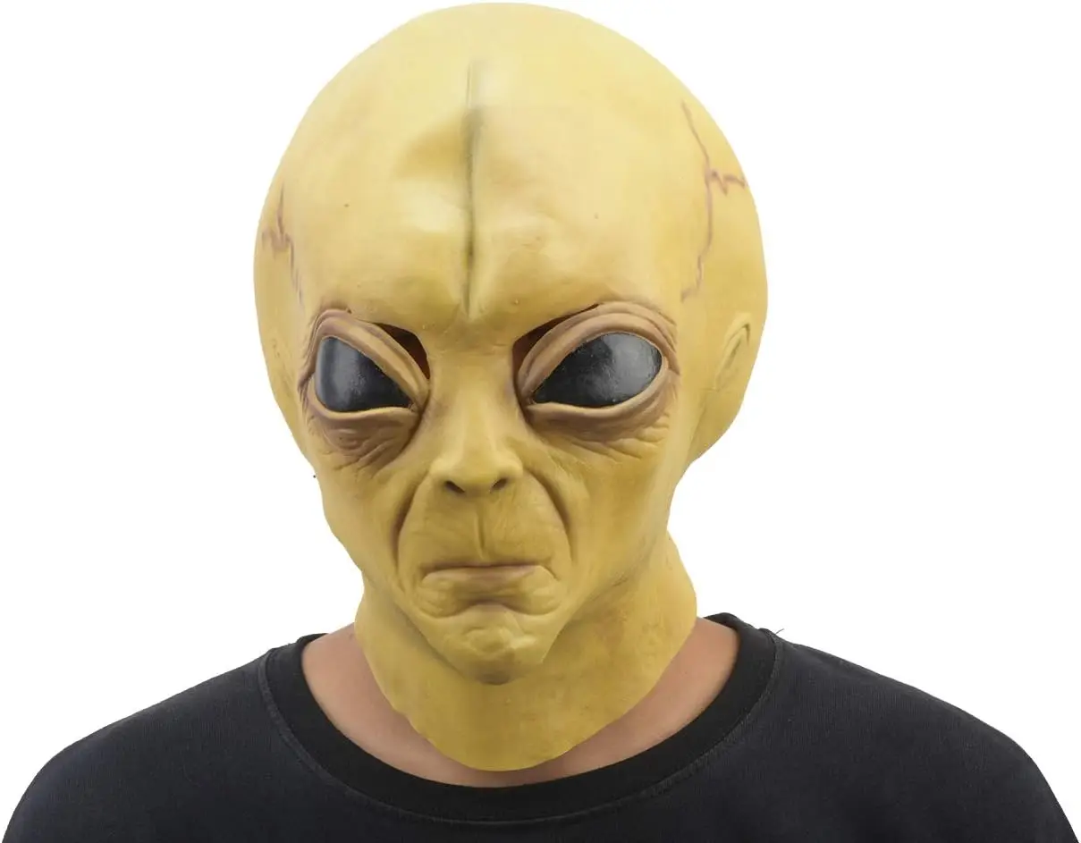 

Creepy Alien Halloween Cosplay Costume Mask for Adults Scary Party Decoration Props