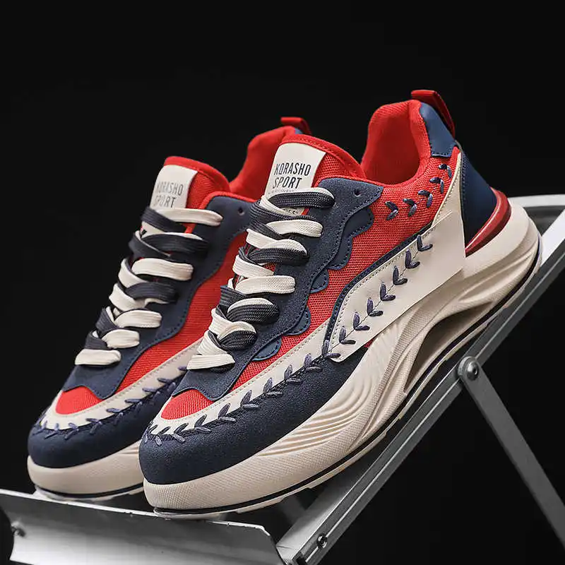 

Demi-season Normal Leather Sports Boots For Men Running Luxury Shoes Colorful Sneakers Trainners Sporty Pie New In New Fast