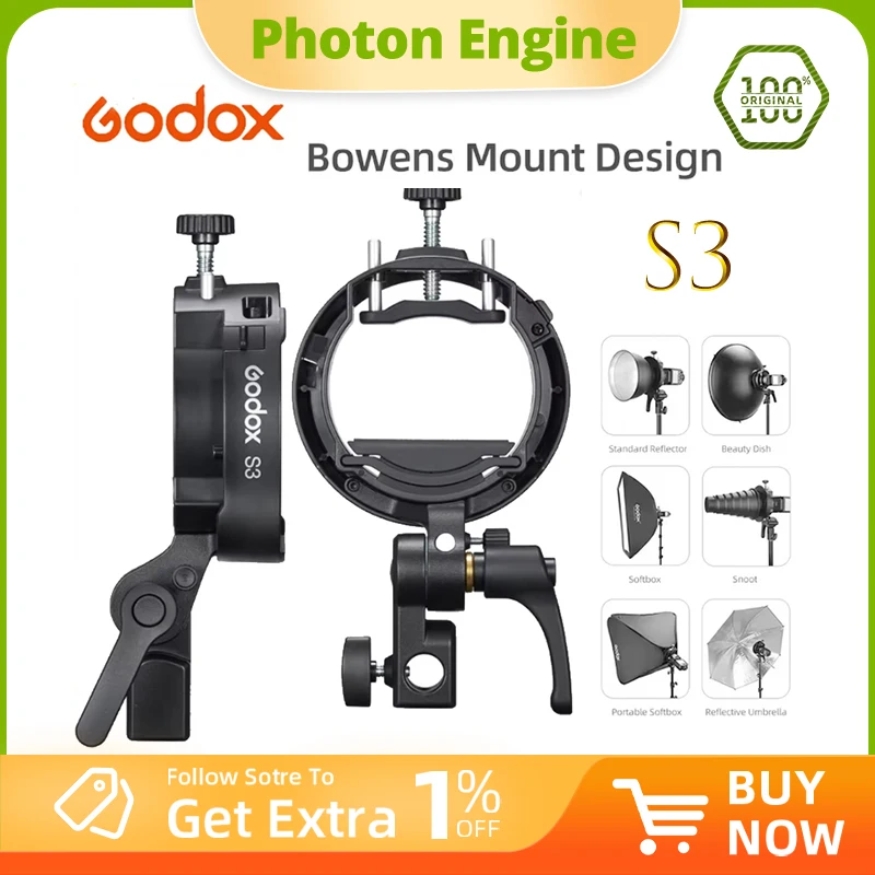 NEW Godox S3 Speedlite Bracket for Godox AD200Pro AD200Pro II AD400Pro AD400Pro II AD600Pro